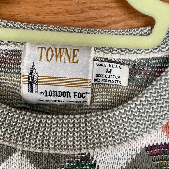 Vintage Towne by London Fog triangle knit sweater - Picture 5 of 5